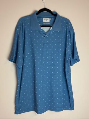 Goodfellow & Co Men’s Light Blue Polo with Dot Print